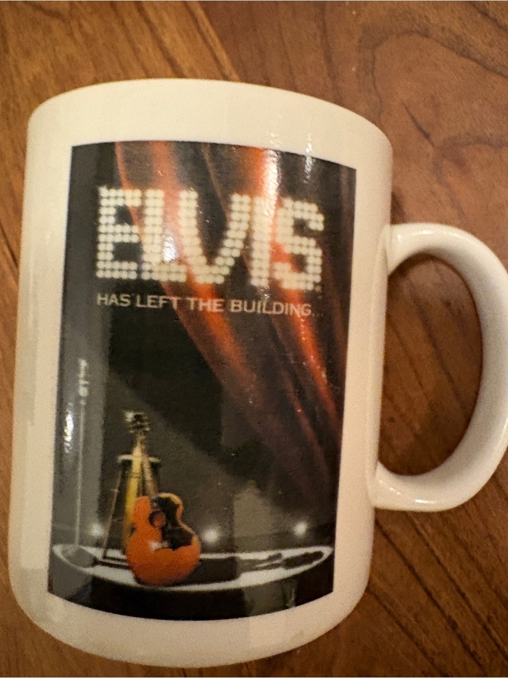 ELVIS 'Has Left The Building' White Mug